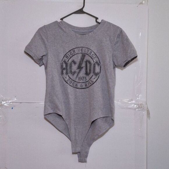 AC/DC Women's Body Suit Shirt High Voltage Rock & Roll Heavy Metal Casual L - Picture 1 of 8